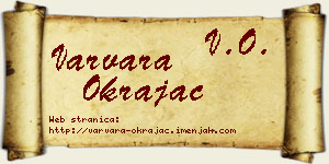 Varvara Okrajac vizit kartica